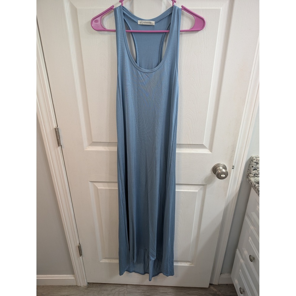 Natural Life Maxi Dress Women Blue Racerback Modal Blend - Size S